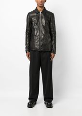 Rick Owens zip-up leather jacket