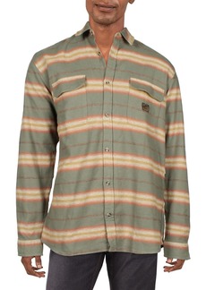 Rip Curl Mens Flannel Plaid Button-Down Shirt