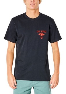Rip Curl Fadeout Essential Graphic Tee in Black at Nordstrom