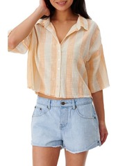 Rip Curl Havana Stripe Cotton & Linen Shirt