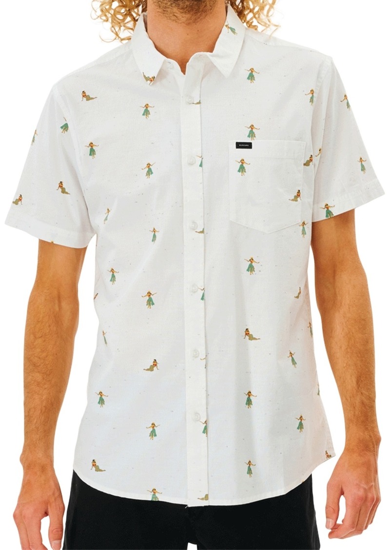 Rip Curl Mens Hula Breach Short Sleeve Shirt - Off White