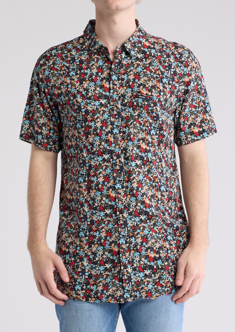 Rip Curl Party Pack Short Sleeve Button-Up Shirt in Dark Navy at Nordstrom Rack
