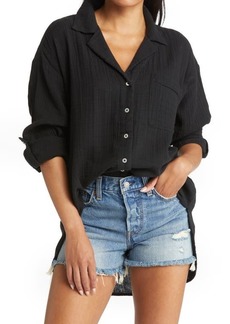Rip Curl Premium Surf Button-Up Shirt in Black at Nordstrom