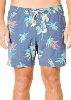 Rip Curl Taos Volley Swim Trunks in Navy 0049 at Nordstrom