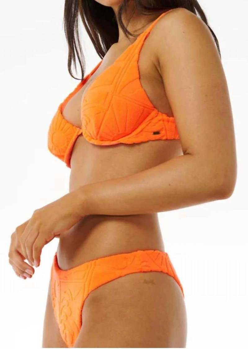 Rip Curl Santorini Terry Hi-Leg Skimpy In Bright Orange