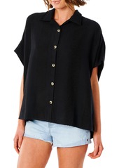 Rip Curl Dune Button-Up Shirt in Black at Nordstrom