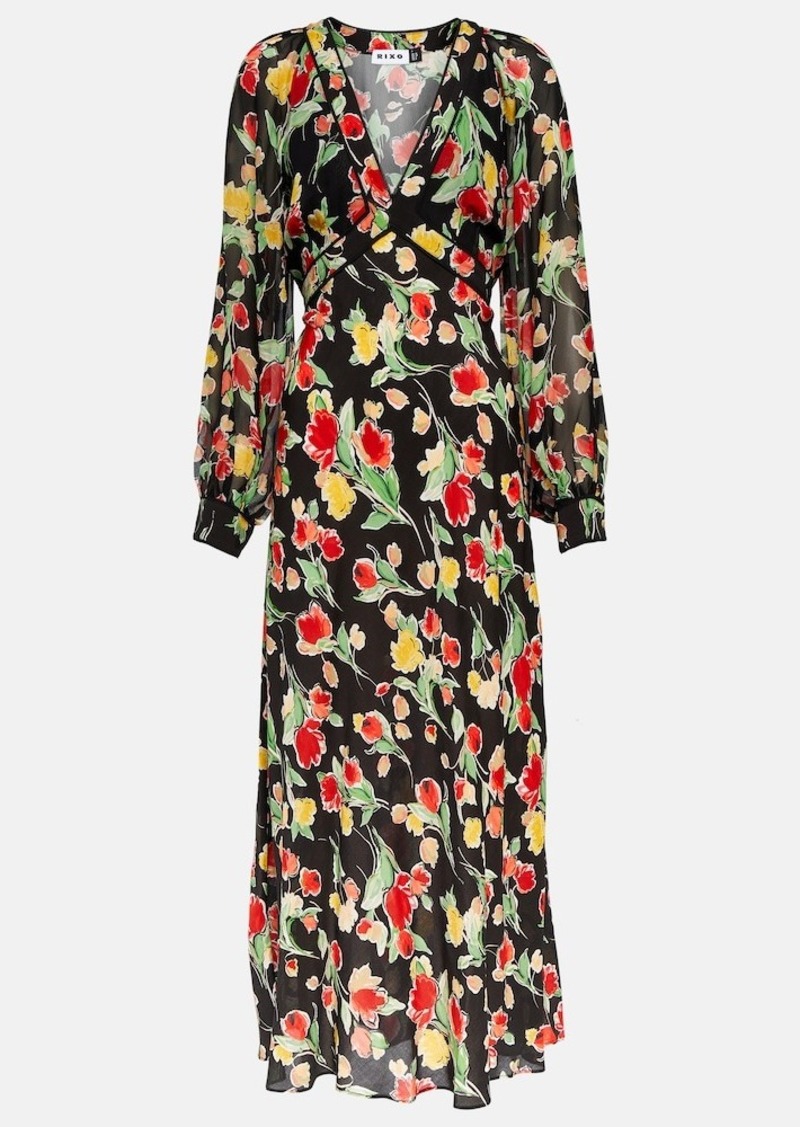 Rixo Ayla floral midi dress