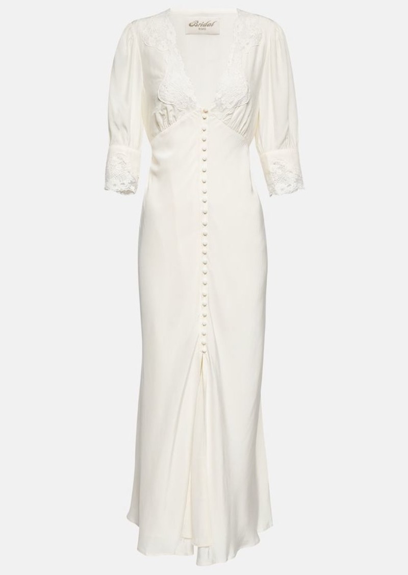 Rixo Bridal Simone embroidered maxi dress