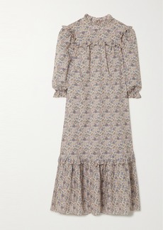 RIXO Estelle Ruffled Floral-print Cotton-voile Midi Dress