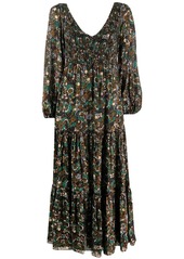 RIXO Lottie Klimt Wave-print tiered dress