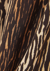 RIXO - Angelina cutout flocked leopard-print silk-crepe midi dress - Animal print - UK 6