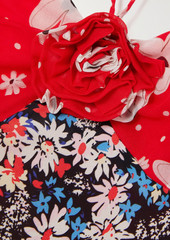 RIXO - Jeanie floral-print crepe halterneck midi dress - Red - UK 6