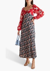 RIXO - Jeanie floral-print crepe halterneck midi dress - Red - UK 6