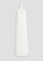 RIXO - Jordyn open-back satin-crepe halterneck maxi dress - White - UK 10