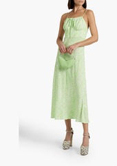 RIXO - Maeve printed crepe midi dress - Green - UK 10