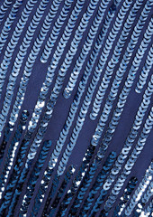 RIXO - One-sleeve sequined dégradé chiffon midi dress - Blue - UK 6