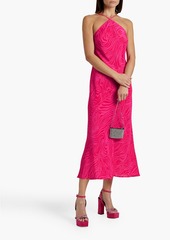 RIXO - Opal printed silk-crepe midi dress - Pink - UK 10