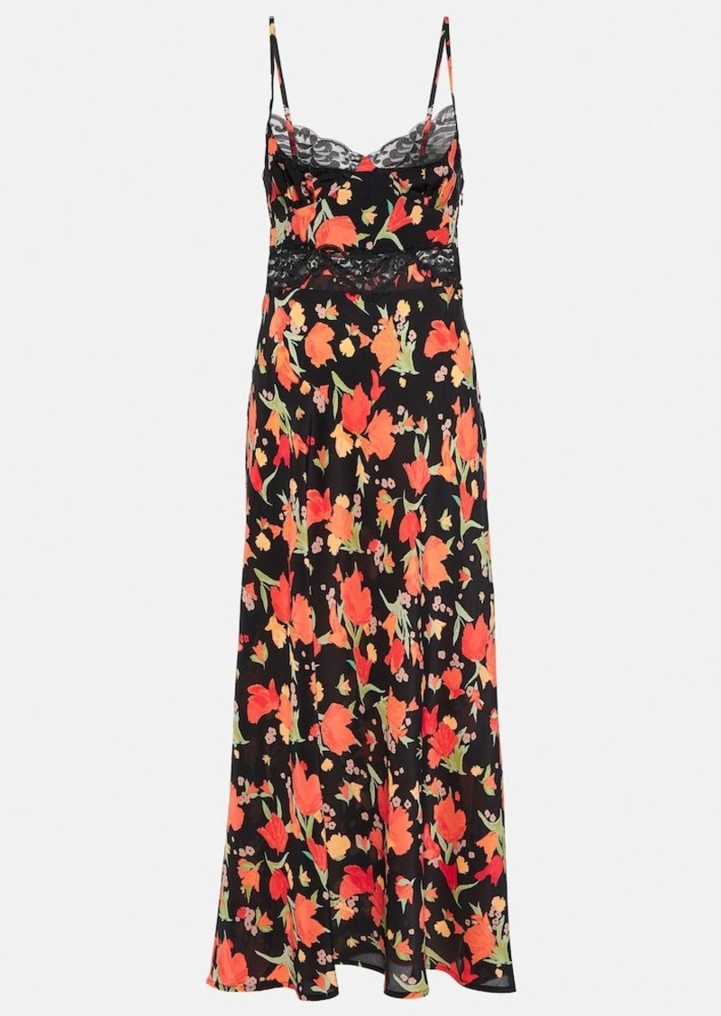 Rixo Amora floral printed midi dress