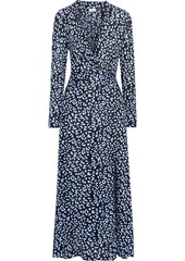 Rixo Woman Anja Twist-front Leopard-print Silk-blend Jersey Maxi Dress Animal Print