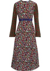 Rixo Woman Trisha Paneled Printed Silk Crepe De Chine Midi Dress Multicolor