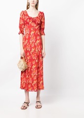 RIXO Sathya floral-print midi dress