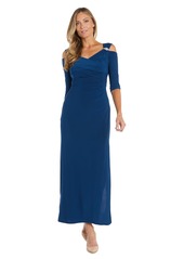 R&M Richards Women's Off The Shoulder Cutouts and Sweetheart Neckline Gown