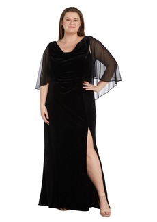 R&M Richards Women's Plus Size Evening Gown W/Side Slit