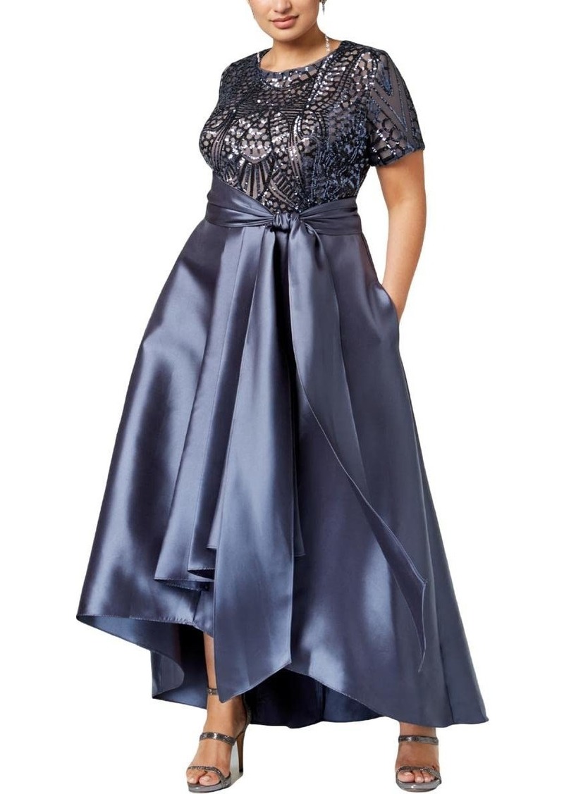 R&M Richards Women's Plus Size Womans hi lo Sequins Elegant Gown    22W