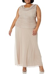 R&M Richards Women's Plus Size Womans Pastel Dress  Blush  14W