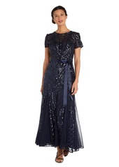 R&M Richards womens Long Beaded Gown Special Occasion Dress