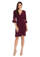 R&M Richards Women's Short Cocktail Dress W/Buckle Wrap