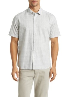 Robert Barakett Bass Stripe Short Sleeve Button-Up Shirt