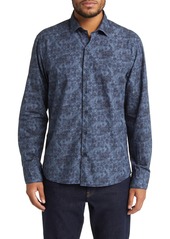 Robert Barakett Brockhalls Cotton Button-Up Shirt in Blue at Nordstrom Rack