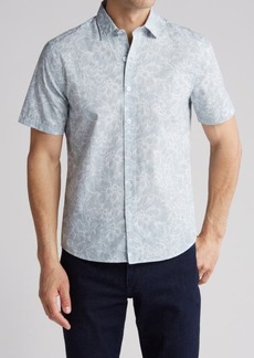 Robert Barakett Faraday Floral Short Sleeve Button-Up Shirt