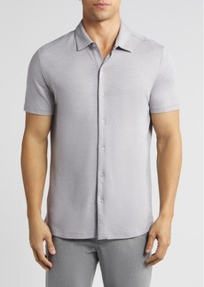 Robert Barakett Robbins Knit Short Sleeve Button-Up Shirt