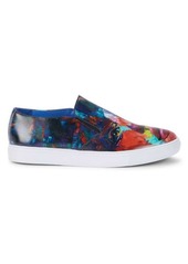 Robert Graham Abstract Leather Slip-On Sneakers