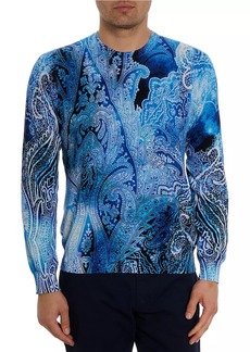 Robert Graham Boeger Paisley Cotton & Linen-Blend Sweater