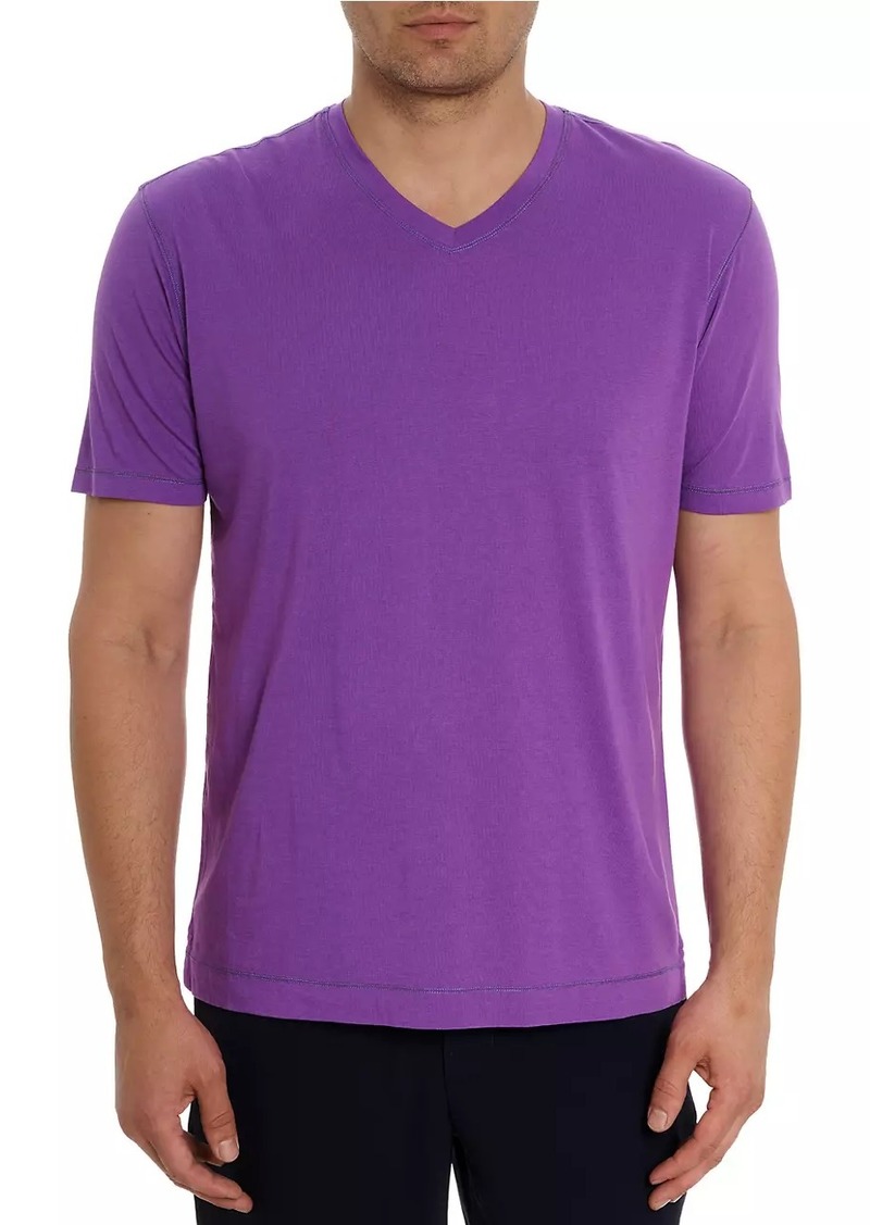 Robert Graham Eastwood Cotton-Blend V-Neck T-Shirt