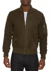 Robert Graham Gasper Suede Bomber Jacket