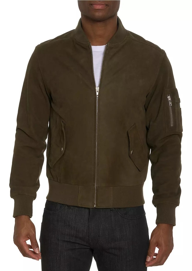 Robert Graham Gasper Suede Bomber Jacket