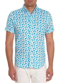 Robert Graham Hewlett Short Sleeve Abstract Button Down Shirt