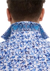 Robert Graham Kaanapali Paisely Short-Sleeve Button-Front Shirt