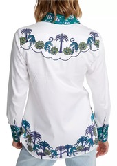 Robert Graham Kacey Embroidered Cotton-Blend Shirt