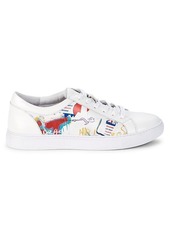 Robert Graham Limitless Graphic-Print Leather Sneakers