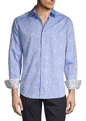 Robert Graham Long-Sleeve Contrast Button-Down Shirt