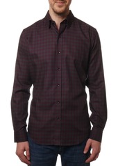 Robert Graham Axel Ombre Button-Up Shirt in Burgundy at Nordstrom