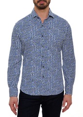 Robert Graham Classic Fit Performance Sport Shirt in Navy at Nordstrom