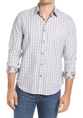 Robert Graham Illusionist Classic Fit Geo Print Button-Up Shirt in Grey at Nordstrom