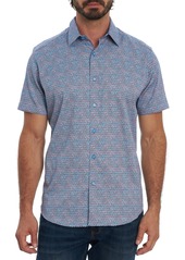 Robert Graham Nesmith Short Sleeve Stretch Button-Up Shirt in Multi at Nordstrom