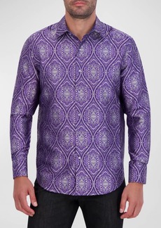 Robert Graham Men's Sovereignty Patterned Silk Button-Down Shirt